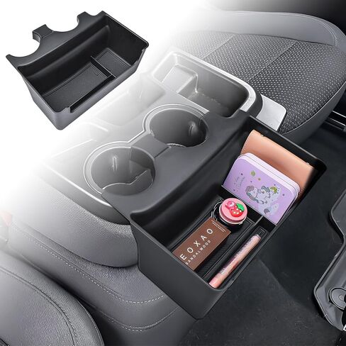Front Cup Holder Storage Tray for 2019-2026 Chevy Silverado GMC Sierra 1500 & 2020-2026 2500HD 3500HD Accessories, Interior Armrest Center Console Organizer, (Jump Seat Split-Bench Only) in Kuwait