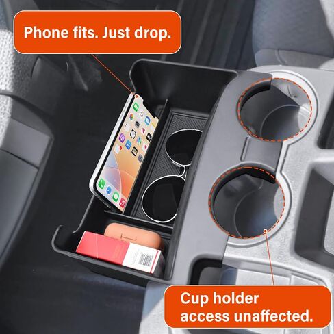 Front Cup Holder Storage Tray for 2019-2026 Chevy Silverado GMC Sierra 1500 & 2020-2026 2500HD 3500HD Accessories, Interior Armrest Center Console Organizer, (Jump Seat Split-Bench Only) in Kuwait