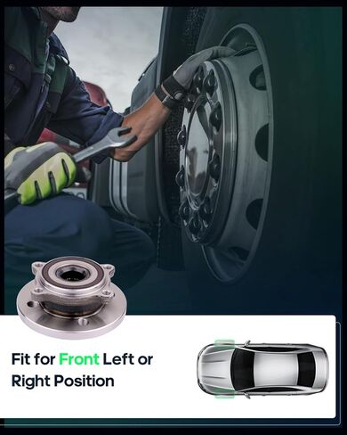 SCITOO 1 x Front Wheel Bearings and Hub Assembly 2007 2008 2009 2010 2011 2012 2013 2014 2015 For Mini Cooper,Without 4-Lug 513309 1.6L in Kuwait