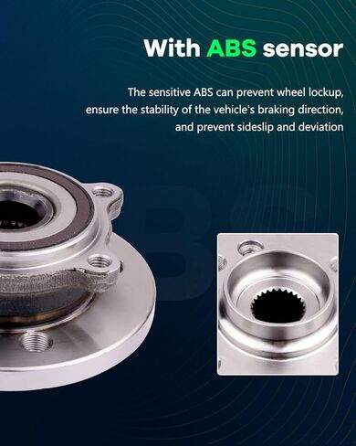 SCITOO 1 x Front Wheel Bearings and Hub Assembly 2007 2008 2009 2010 2011 2012 2013 2014 2015 For Mini Cooper,Without 4-Lug 513309 1.6L in Kuwait