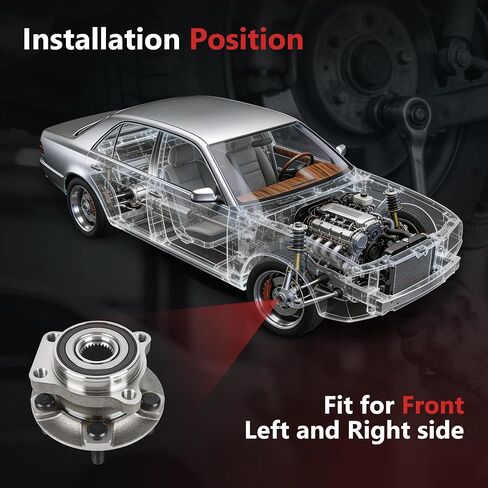 HYR 513413 Front Wheel Bearing and Hub Assembly Fits Subaru 2016-2023 Crosstrek, 2014-2018 Forester, 2014-2021 Impreza, 2014-2015 XV Crosstrek, 5 Lugs w/ABS in Saudi Arabia