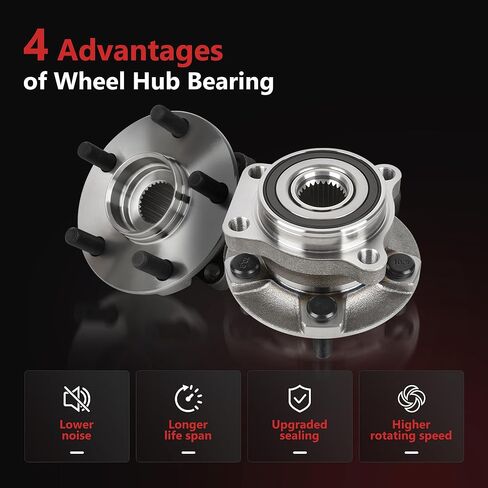 HYR 513413 Front Wheel Bearing and Hub Assembly Fits Subaru 2016-2023 Crosstrek, 2014-2018 Forester, 2014-2021 Impreza, 2014-2015 XV Crosstrek, 5 Lugs w/ABS in Saudi Arabia