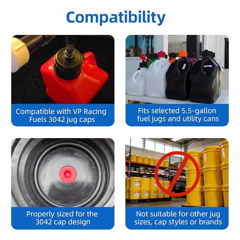 3043B Fuel Jug Cap O-Ring Kit Compatible with VP Racing Fuels 3042 Utility Jug Caps, Leak Proof Seal for Sealing Racing Fuel Jug Tank Caps (8 Pack) in Saudi Arabia