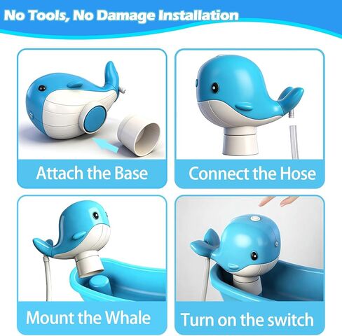 Water Table Pump,Battery Powered Whale Water Pump for Water Table Continuous Flow, Cordless, Rechargeable,No Damage Installation Outdoor Play Accessories for Kids(no Water Table Included) (Blue) in Saudi Arabia