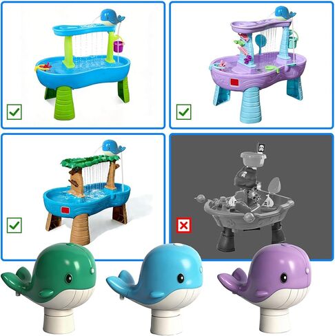 Water Table Pump,Battery Powered Whale Water Pump for Water Table Continuous Flow, Cordless, Rechargeable,No Damage Installation Outdoor Play Accessories for Kids(no Water Table Included) (Blue) in Saudi Arabia