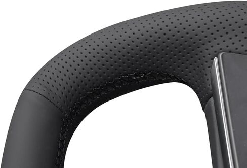 MEWANT Steering Wheel Cover for Yoke Style Steering Wheel for Tesla Model S 2021-2023 / Model X 2021-2023 Hand-Stitched Steering Wrap in Kuwait