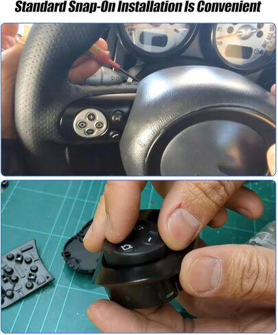 Wheel Volume Control Button Cover Fit for Mini Cooper R55 R56 R57 R58 R59 R60 R61, 3-Spoke Steering Wheel Volume Adjustment Switch Button Cover Replace 32309289676, Left in Kuwait