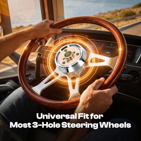 3 Hole Semi-Trailers Truck Steering Wheel Hub Adapter Compatible with Kenworth Tilt & Telescopic Steering Column 1995/5 1996 1997/3 - Peterbilt 1993/5 1994 1995 1996 1997 1998/4 in Saudi Arabia