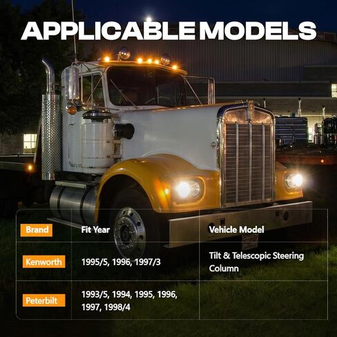 3 Hole Semi-Trailers Truck Steering Wheel Hub Adapter Compatible with Kenworth Tilt & Telescopic Steering Column 1995/5 1996 1997/3 - Peterbilt 1993/5 1994 1995 1996 1997 1998/4 in Saudi Arabia