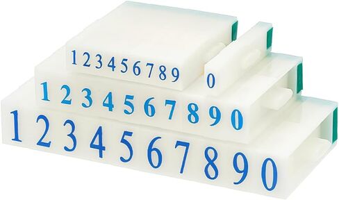 UNICRAFTALE 3 Sets Numeral 0-9 Number Letter Stamp 3 Sizes Plastic Detachable Combination Set for Card Tag Scrapbook Craft Making Teachin in Kuwait