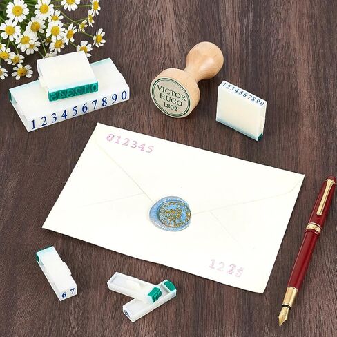 UNICRAFTALE 3 Sets Numeral 0-9 Number Letter Stamp 3 Sizes Plastic Detachable Combination Set for Card Tag Scrapbook Craft Making Teachin in Kuwait