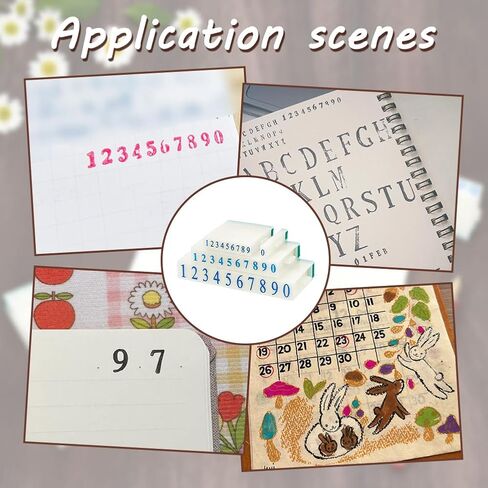 UNICRAFTALE 3 Sets Numeral 0-9 Number Letter Stamp 3 Sizes Plastic Detachable Combination Set for Card Tag Scrapbook Craft Making Teachin in Kuwait