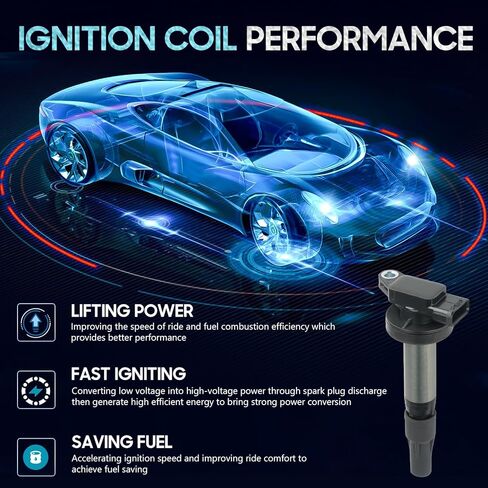 8PCS Ignition Coil Pack with 8PCS Iridium Spark Plug Compatible with Jaguar S-TYPE Super V8 VANDEN PLAS XF XJ8 XJR XK XK8 XKR Land Rover LR3 Range Rover Sport V8 4.2L 4.4L, Replace for UF519 in Kuwait