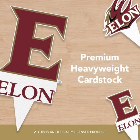 Desert Cactus Elon University Cupcake Topper and Cake Toppers Set - EU Phoenix 25 Pcs Food Party Supplies, Decorations, Graduation and Game Day in Kuwait