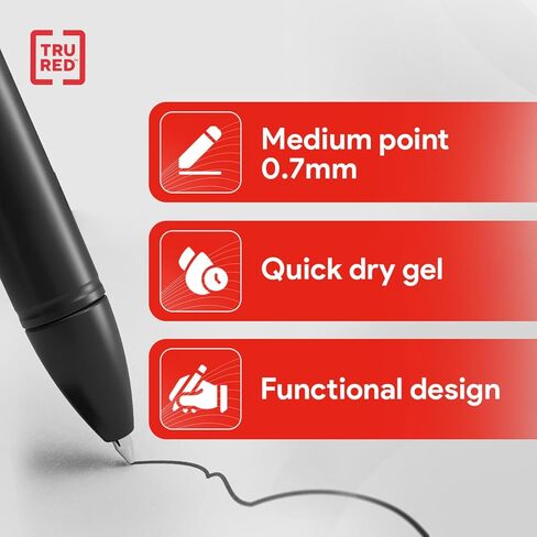 Staples Quick Dry Gel Pen, Medium Point, 0.7mm, Blue, Dozen (TR54481) in Saudi Arabia