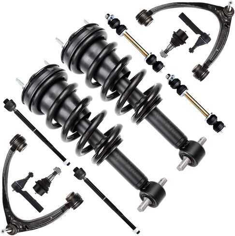 Nemtor- 12pc Front End Suspension Kit for 2007-2013 for Cadillac Escalade for Chevy for GMC Struts 08 09 10 11 12 Replacement Sway Bars Ball Joint Stabilizer Bar Link Control Arm and Ball Joint in Saudi Arabia