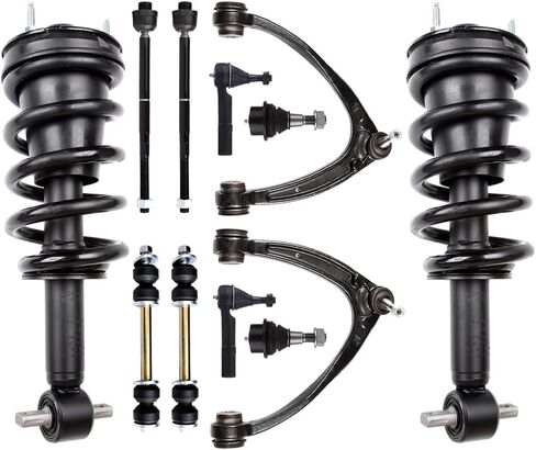 Nemtor- 12pc Front End Suspension Kit for 2007-2013 for Cadillac Escalade for Chevy for GMC Struts 08 09 10 11 12 Replacement Sway Bars Ball Joint Stabilizer Bar Link Control Arm and Ball Joint in Saudi Arabia
