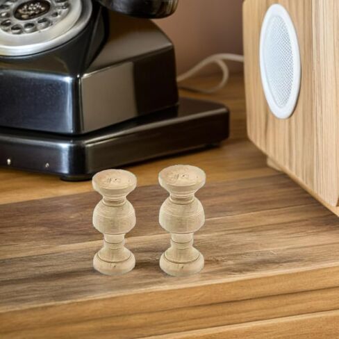 Garneck 10Pcs Unfinished Wood Spindles for Crafts: 2.55In Solid Beech Wooden Balusters Columns- Unpainted Finials for DIY Furniture Spindle Bed Frame Cabinet Dollhouse Stairs in Kuwait
