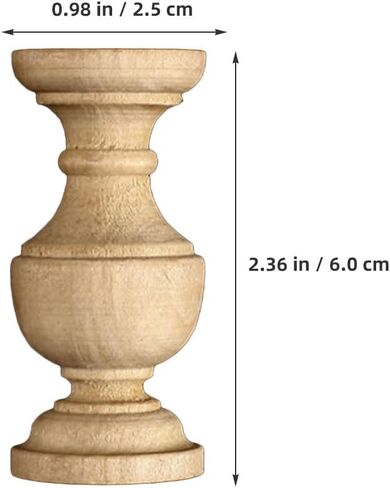 Garneck 10Pcs Unfinished Wood Spindles for Crafts: 2.55In Solid Beech Wooden Balusters Columns- Unpainted Finials for DIY Furniture Spindle Bed Frame Cabinet Dollhouse Stairs in Kuwait