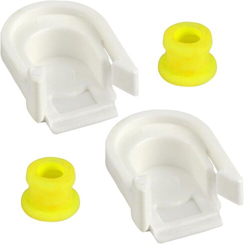 2-Piece Transmission Shifter Cable Bushing with Cap, Shift Linkage Repair Kit Compatible with Ford Edge 2015-2018, Escape 2013-2019, Fusion, C-Max, Replaces KV6Z-7K340-A DG9Z-7S004-A, White & Yellow in Saudi Arabia