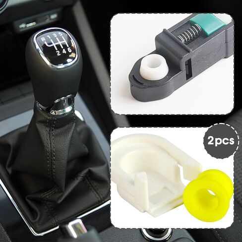 2-Piece Transmission Shifter Cable Bushing with Cap, Shift Linkage Repair Kit Compatible with Ford Edge 2015-2018, Escape 2013-2019, Fusion, C-Max, Replaces KV6Z-7K340-A DG9Z-7S004-A, White & Yellow in Saudi Arabia
