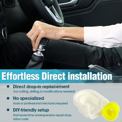 2-Piece Transmission Shifter Cable Bushing with Cap, Shift Linkage Repair Kit Compatible with Ford Edge 2015-2018, Escape 2013-2019, Fusion, C-Max, Replaces KV6Z-7K340-A DG9Z-7S004-A, White & Yellow in Saudi Arabia