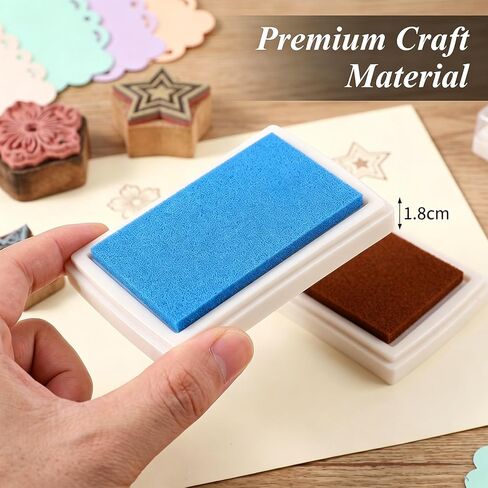 houlishu OLULU Craft Ink Pad Set, 15 Vibrant Colors, for Rubber Stamps, DIY Crafts, Card Making, Scrapbooking in Saudi Arabia