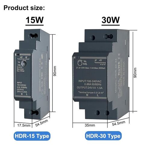 1pcs Switching Power Supply HDR 15W 30W 60W 100W 12V 24V Rail Type Transformer(HDR-100-24V 2.83A) in Saudi Arabia