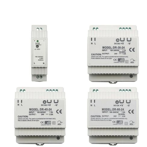 1pcs 15W 30W 45W 60W Single Output 5V 12V 15V 24V Industrial Din Rail Power Supply Switch DR-15 DR-30 DR-45 DR-60(60W,12V) in Saudi Arabia