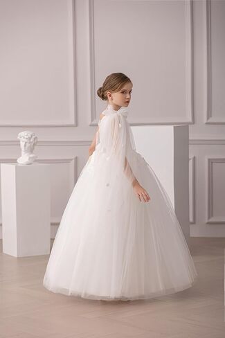 Flower Girls One Shoulder Tulle Dress Fancy Pageant Homecoming Party Dresses in Saudi Arabia