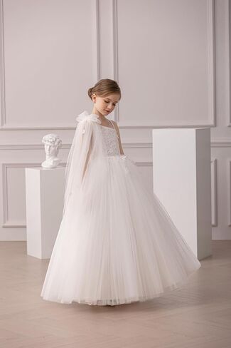 Flower Girls One Shoulder Tulle Dress Fancy Pageant Homecoming Party Dresses in Saudi Arabia