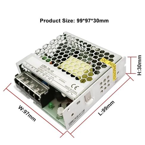 LRS-75W 100-240V 1.5A Input Switching Power Supply 12V 24V Single Output Ultra Thin Transformer(LRS-75-12V 6.0A) in Kuwait