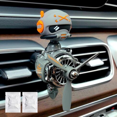 Pilot Car Air Freshener with 2PE Solid Aromatherapy Tablets, Cute Air Outlet Aromatherapy Ornament, Car Fragrance Diffuser Gifts for Him Her Friends Families in Saudi Arabia