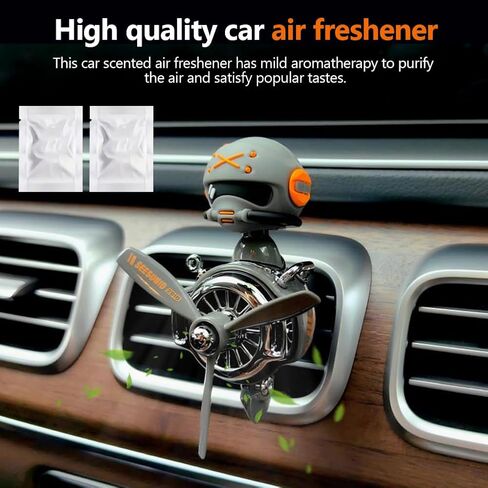 Pilot Car Air Freshener with 2PE Solid Aromatherapy Tablets, Cute Air Outlet Aromatherapy Ornament, Car Fragrance Diffuser Gifts for Him Her Friends Families in Saudi Arabia