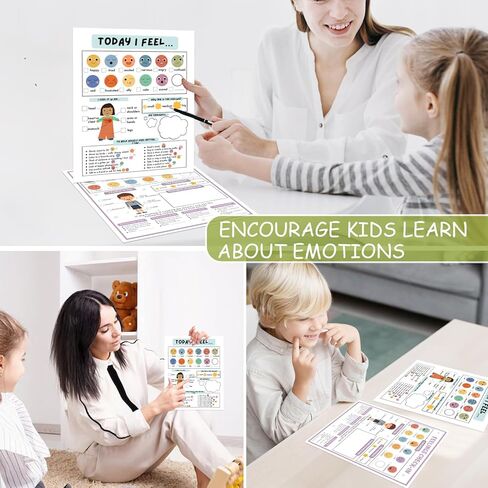 20pcs Emotions Chart Feelings Chart for Kids Coping Skills Mental Health Posters Feeling Emotion Poster for Preschool Classroom Supplies Special Education Therapy Office Wall Decorations (feel20) in Saudi Arabia