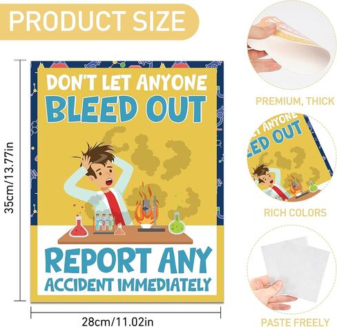 RUBOAOA Science Posters for Classroom, 9 Pcs Funny Science Posters and 1 Pc Lab Safety Sign, Educational Bulletin Board Decor for Elementary Middle School Teacher Must Haves 11 x 13.8 Inch in Saudi Arabia