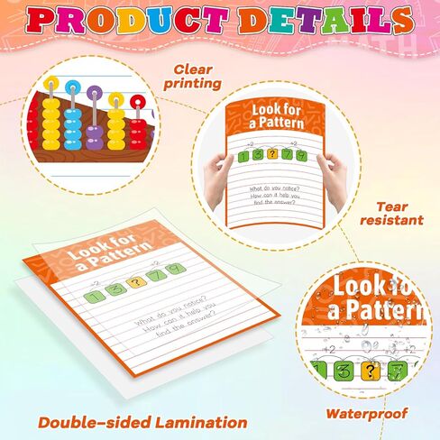 25Pcs Mathematics Strategy Posters Colorful Classroom Decor Educational Math Posters Math Manipulatives Wall Art Print for Back to School Classroom Bulletin Board Decorations Teacher Supplies in Saudi Arabia