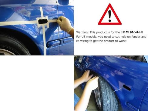 iJDMTOY JDM Spec أغطية إضاءة جانبية للحاجز الأمامي للعدسة المدخنة متوافقة مع Honda 1996-01 Civic، 1991-1996 Prelude، 1997-00 CR-V (تناسب مباشر JDM، تتطلب تعديلات لـ USMD) in Kuwait