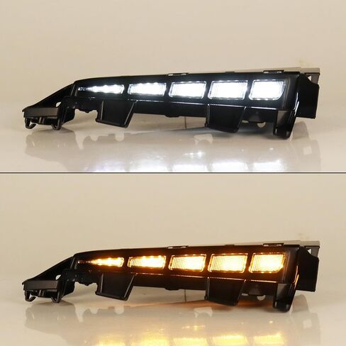 Pair Left & Right Front Wheel Arch Fender Parking Signal Fog LED Side Marker Light for 2024 2025 2026 Toyota Tacoma SR SR5 Only, White Switchback Amber Sequential, Black Base Clear Lens in Saudi Arabia