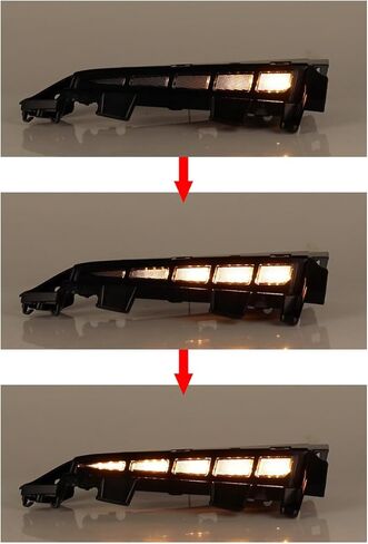Pair Left & Right Front Wheel Arch Fender Parking Signal Fog LED Side Marker Light for 2024 2025 2026 Toyota Tacoma SR SR5 Only, White Switchback Amber Sequential, Black Base Clear Lens in Saudi Arabia