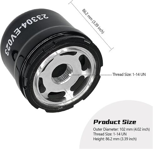 23304-EV023 Fuel Filter Fit for Hino 238 258 338 Replace 23304-EV022 23304-EV021 FF42102 WF10434 600434 Spin-On Fuel Filter in Kuwait