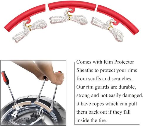 11.5" Tire Spoons Lever with 3 Pcs Rim Protectors,Motorcycle Tire Repair Kit,Dirt Bike Lawn Mower Tire Changing Tools in Saudi Arabia