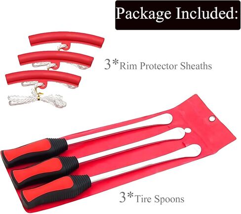 11.5" Tire Spoons Lever with 3 Pcs Rim Protectors,Motorcycle Tire Repair Kit,Dirt Bike Lawn Mower Tire Changing Tools in Saudi Arabia