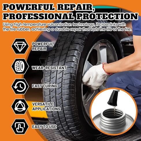 JAOJAO Vulcanizing Cement for Tire Patches, Tire Repair Glue Tire Cement Glue with Built-in Brush Fast Dry Flexible Seal Lasting Protection for Car Motorcycle Bike Tires 250ml in Saudi Arabia