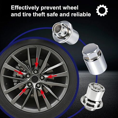 مجموعة صواميل قفل العجلة لسيارة Toyota Lexus، M12 x 1.5، مجموعة أمان مضادة للسرقة، متوافقة مع RX350، IS250، ES350، Camry، RAV4 استبدال 00276-00900 in Kuwait