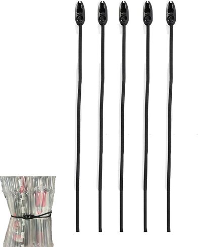 5 Pack Adjustable Bungee Cords with Clips Self Bite Lock Stretch Elastics Shock Cords Bungee Rope Utility Straps for Motorcycle Helmet Camping RV Rear Bike Rack Cargo Pickup Truck Luggage in Kuwait