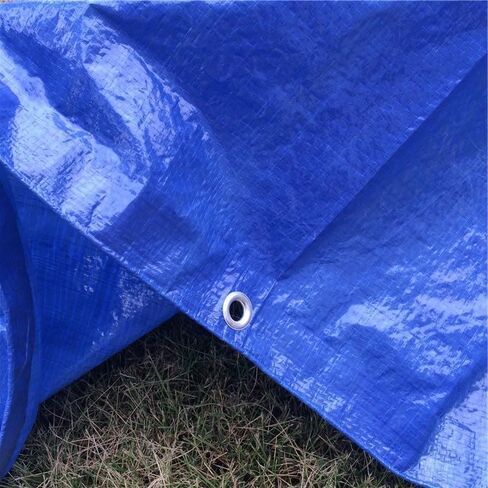 Blue Poly Tarp, 40x60 Feet, 5-6 MIL Thick, Waterproof Heavy Duty with Grommets, Weather Proof Protective Cover in Kuwait
