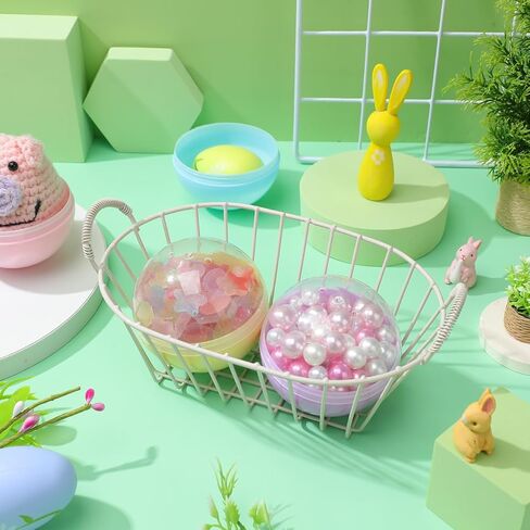25 Pcs 3 Inch Gumball Vending Machine Capsules Empty Plastic Balls Containers for Easter, Spring Party Favors Prizes, DIY Craft (5 Macaron Colors) in Kuwait