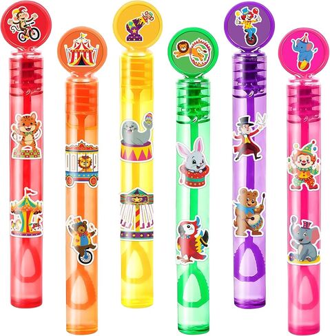 Carnival Party Favors for Kids - 24PCS Circus Bubble Wands Fun Fair Theme Birthday Party Supplies Goodie Bag Fillers Classroom Rewards in Saudi Arabia