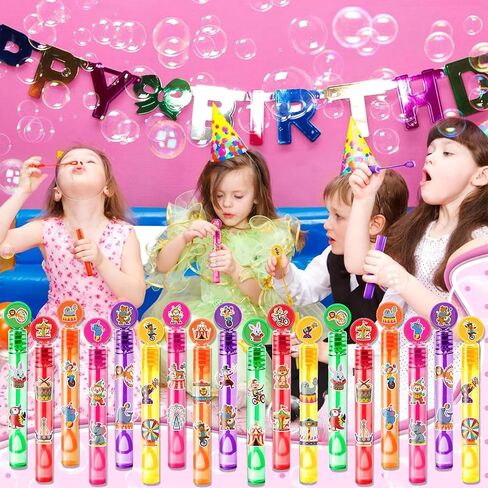 Carnival Party Favors for Kids - 24PCS Circus Bubble Wands Fun Fair Theme Birthday Party Supplies Goodie Bag Fillers Classroom Rewards in Saudi Arabia